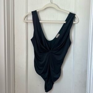 Free People Black Bodysuit